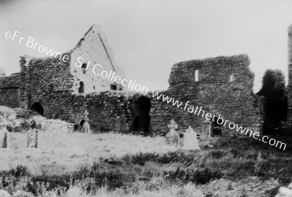 ABBEY KNOCKMOY E.SIDE OF CLOISTERS SHOWING BROKEN CHAPTER HOUSE DOOR